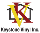 Keystone Vinyl Logo with K and V intertwined over a house