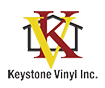 Keystone Vinyl Logo with interlaced K and V on a house